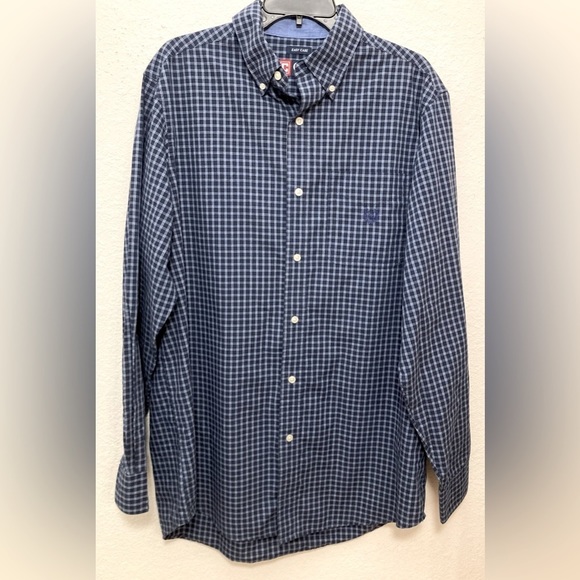 Chaps Other - Chaps Easy Care Mens Dress Shirt Button Down Collared size Large Tall plaid